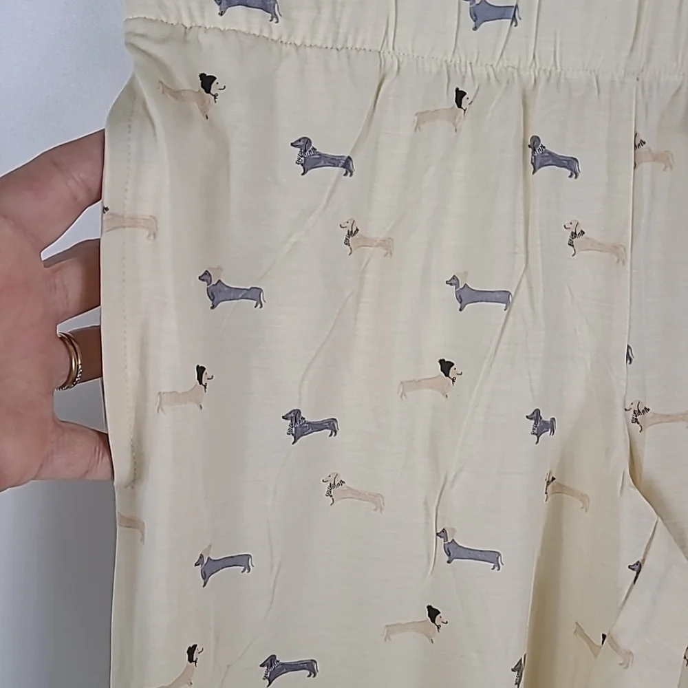 NWOT Magnetic Me Women Modal Beenie Von Weinie Cream Top Bottom Pajamas Sz XS - Picture 8 of 11